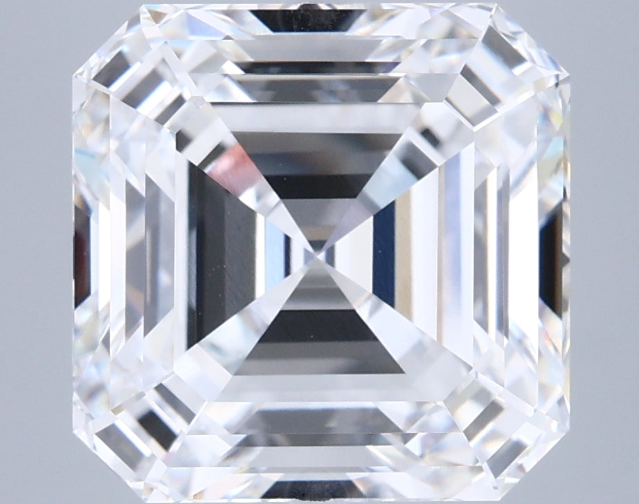 7.12 Carat Asscher Shaped, Ideal Cut, D Color, VVS2 Clarity, IGI Certified Lab Grown Diamond