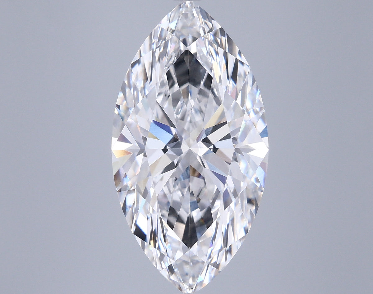 6.08 Carat Marquise Shaped, Ideal Cut, E Color, VVS1 Clarity, IGI Certified Lab Grown Diamond
