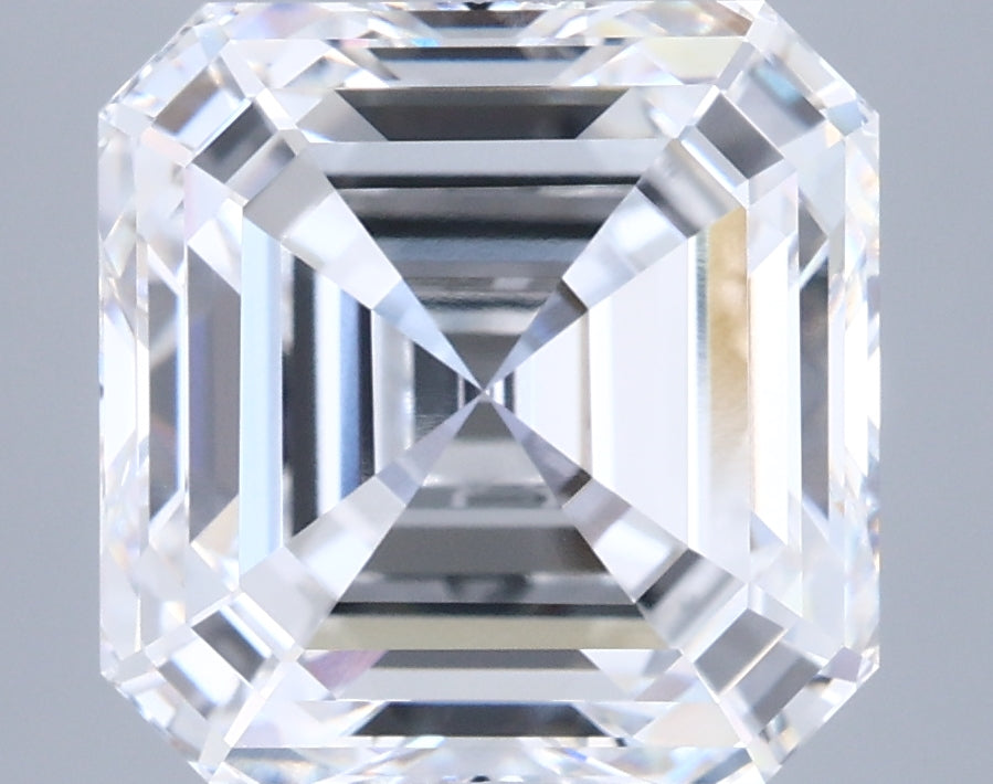7.22 Carat Asscher Shaped, Ideal Cut, D Color, VVS2 Clarity, IGI Certified Lab Grown Diamond