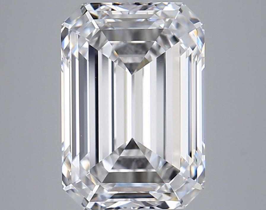 5.18 Carat Emerald Shaped, Ideal Cut, E Color, VVS2 Clarity, GIA Certified Lab Grown Diamond