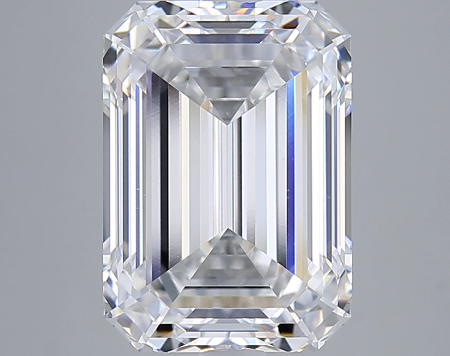 5.24 Carat Emerald Shaped, Ideal Cut, E Color, VVS2 Clarity, GIA Certified Lab Grown Diamond