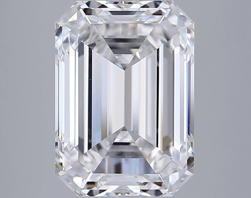 5.18 Carat Emerald Shaped, Ideal Cut, E Color, VVS2 Clarity, GIA Certified Lab Grown Diamond