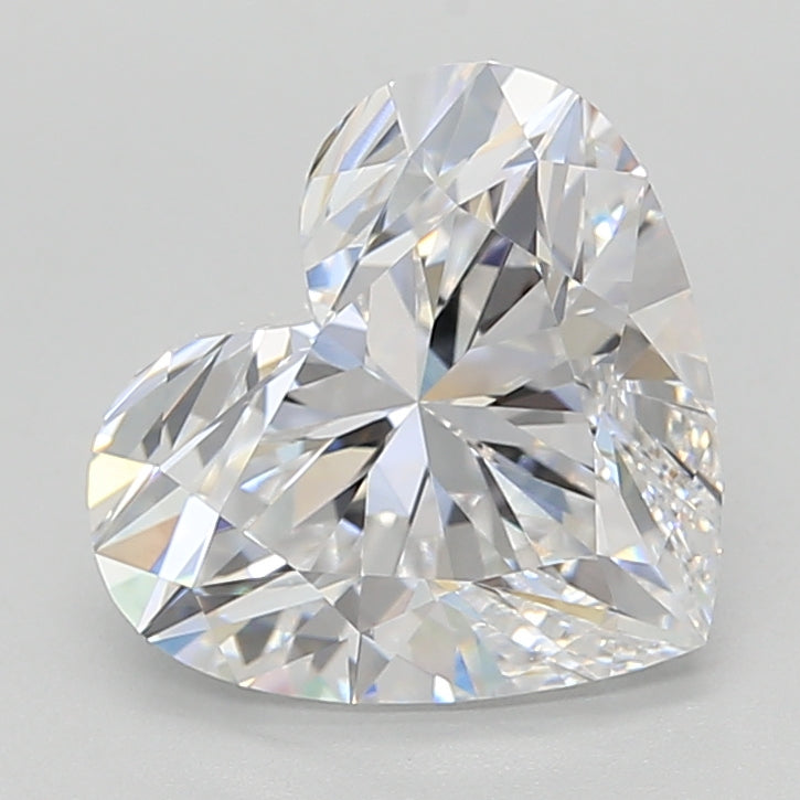 3.02 Carat Heart Shaped, Ideal Cut, D Color, VVS2 Clarity, GIA Certified Lab Grown Diamond