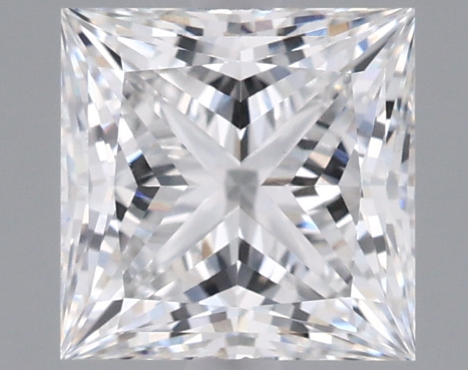 1.56 Carat Princess Shaped, Ideal Cut, D Color, VVS2 Clarity, IGI Certified Lab Grown Diamond