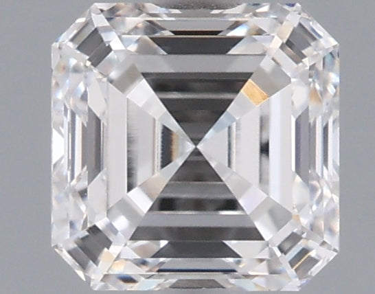 1.08 Carat Asscher Shaped, Ideal Cut, D Color, VVS2 Clarity, IGI Certified Lab Grown Diamond