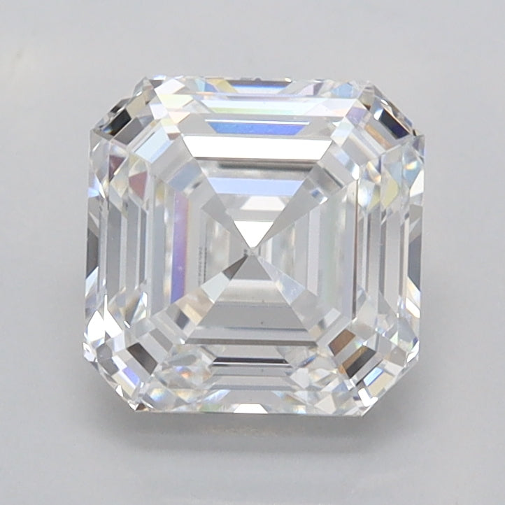 1.59 Carat Asscher Shaped, Ideal Cut, D Color, VVS2 Clarity, IGI Certified Lab Grown Diamond