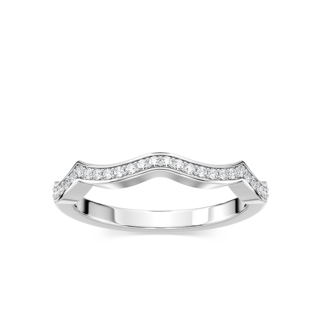 Ayla 1 8 ctw Round Lab Grown Diamond Channel Set Curved Band