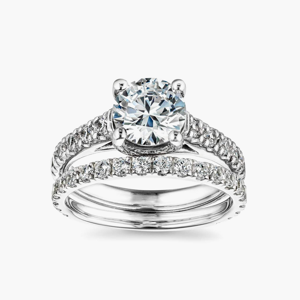 Meg Lab Grown Diamond Classic Prong Cathedral Wedding Set