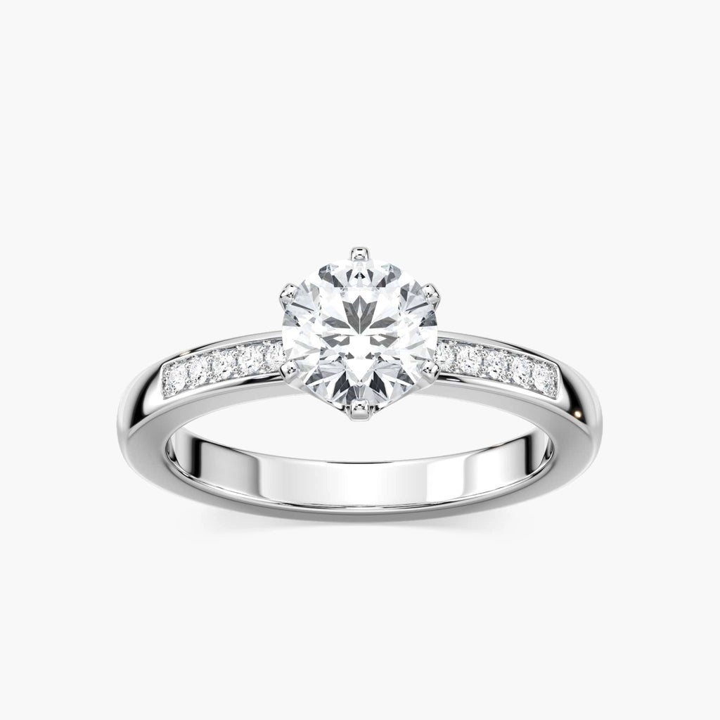 Carmen Round Lab Grown Diamond ChannelSide Engagement Ring