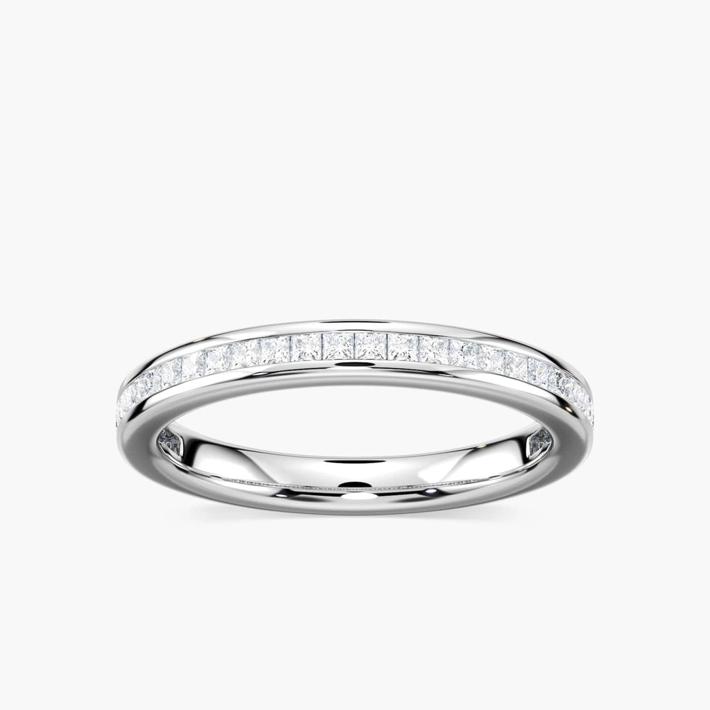 Hazel 1 2 ctw Princess Lab Grown Diamond Channel Set Wedding Band