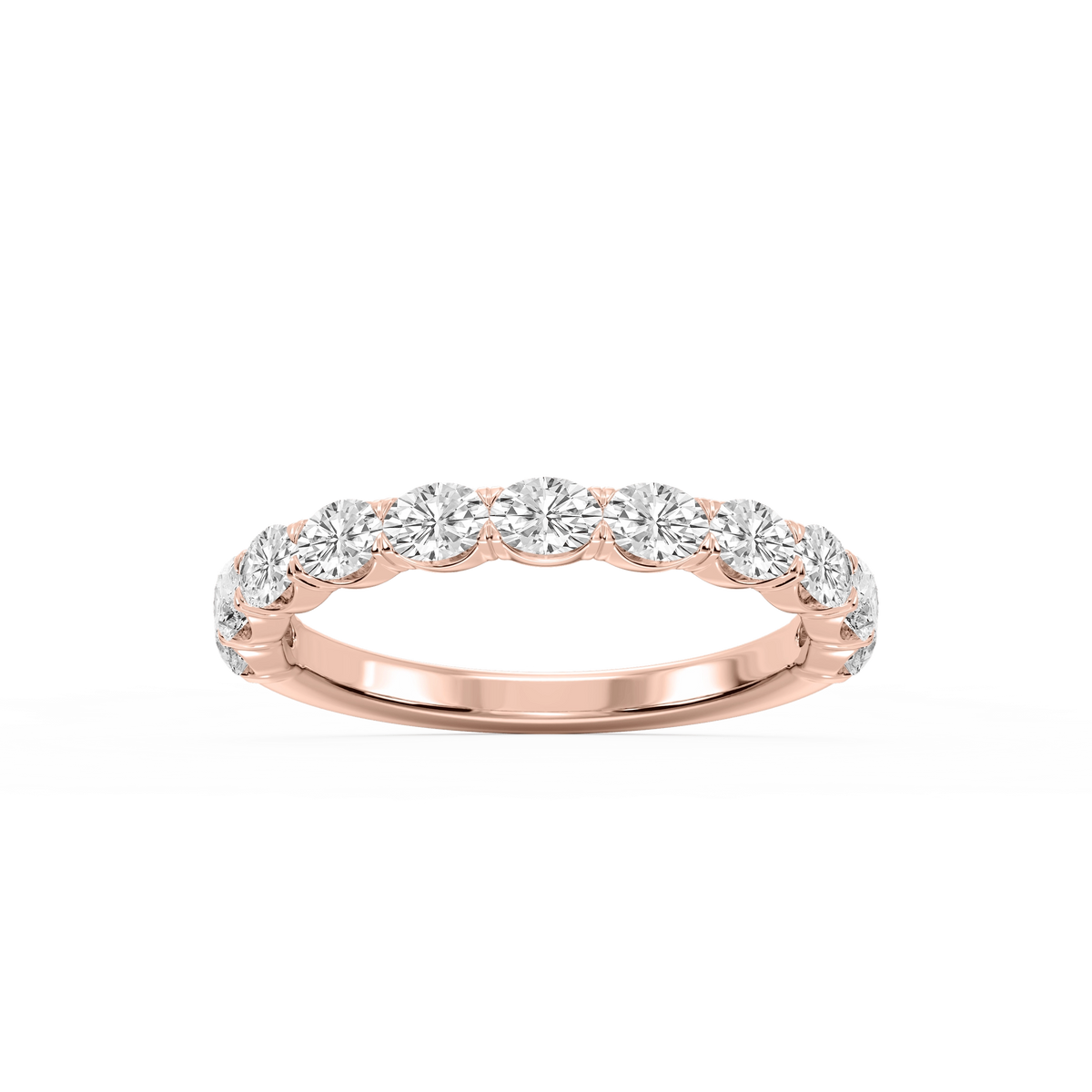 Mae Oval Lab Grown Diamond East West V-Prong Anniversary Band