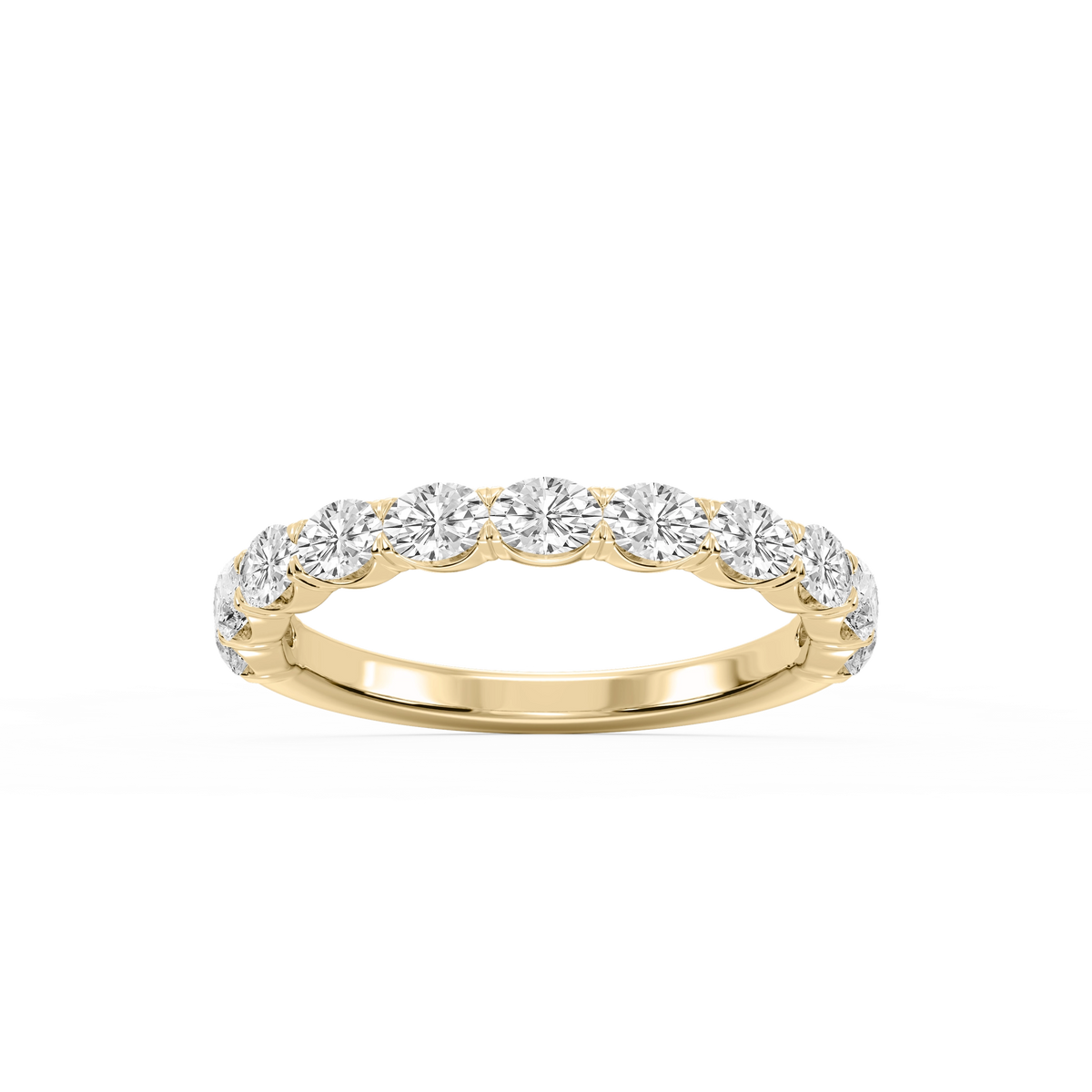 Mae Oval Lab Grown Diamond East West V-Prong Anniversary Band