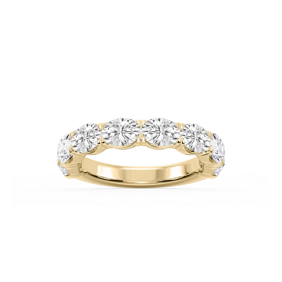 Mae Oval Lab Grown Diamond East West V-Prong Anniversary Band