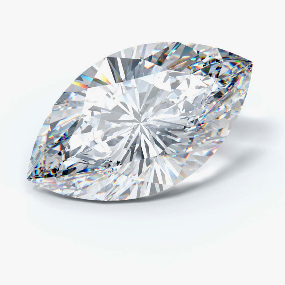 3.00 Carat Marquise Shaped, Ideal Cut, E Color, VVS2 Clarity, IGI Certified Lab Grown Diamond