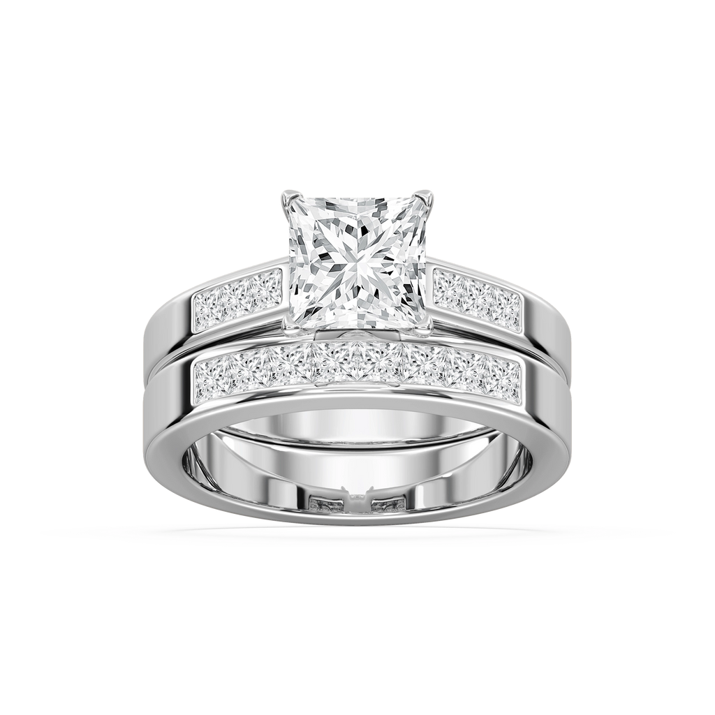 Melanie Lab Grown Diamond Cathedral Channel Wedding Set