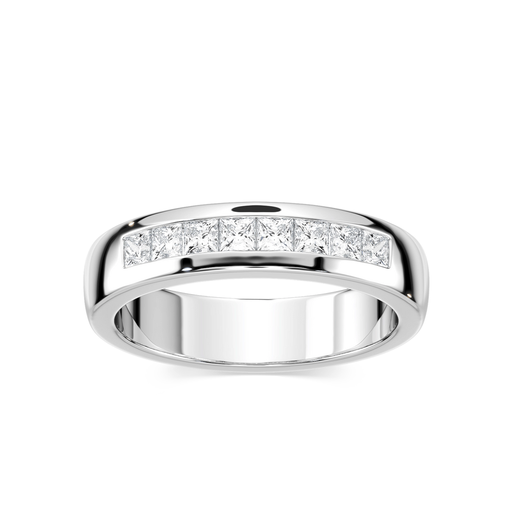 Melanie 2 5 ctw Princess Lab Grown Diamond Channel Set Wedding Band
