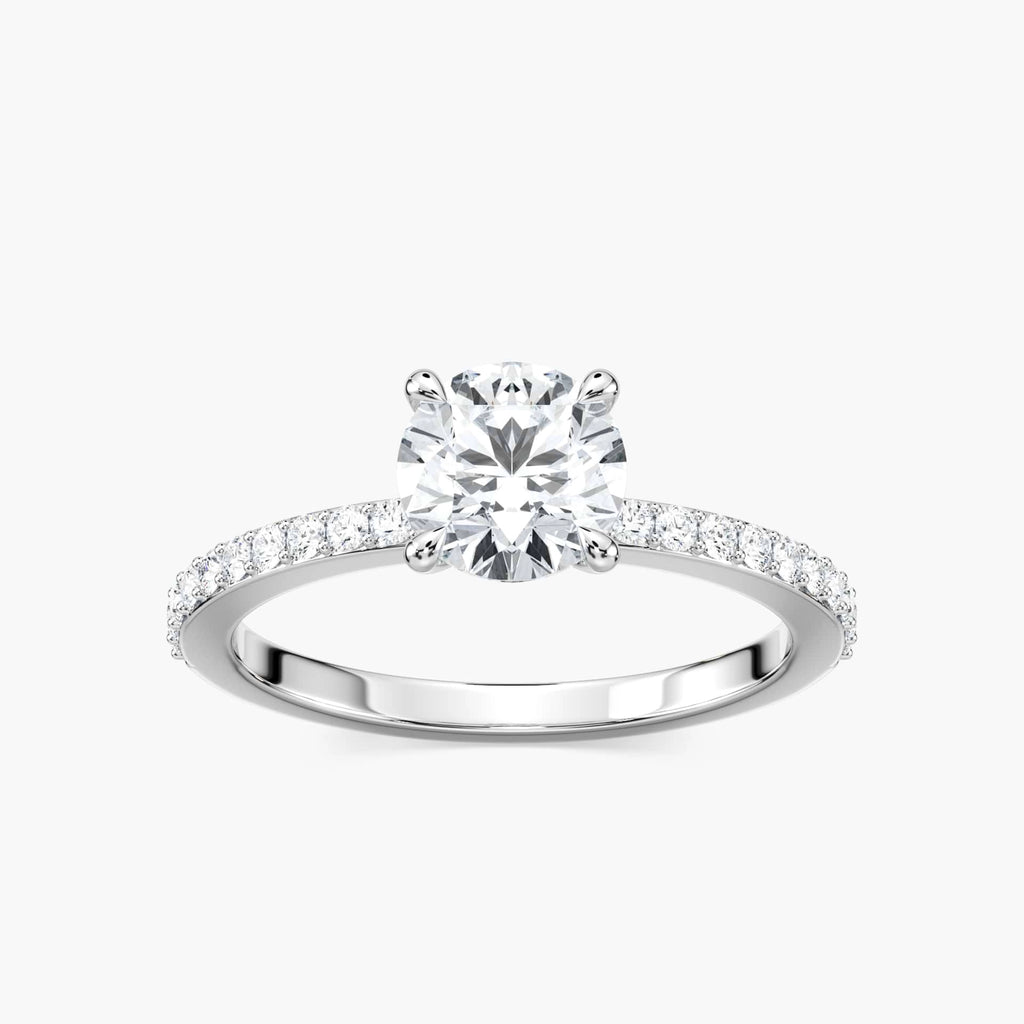 Olivia Lab Grown Diamond Claw Prong Side Engagement Ring