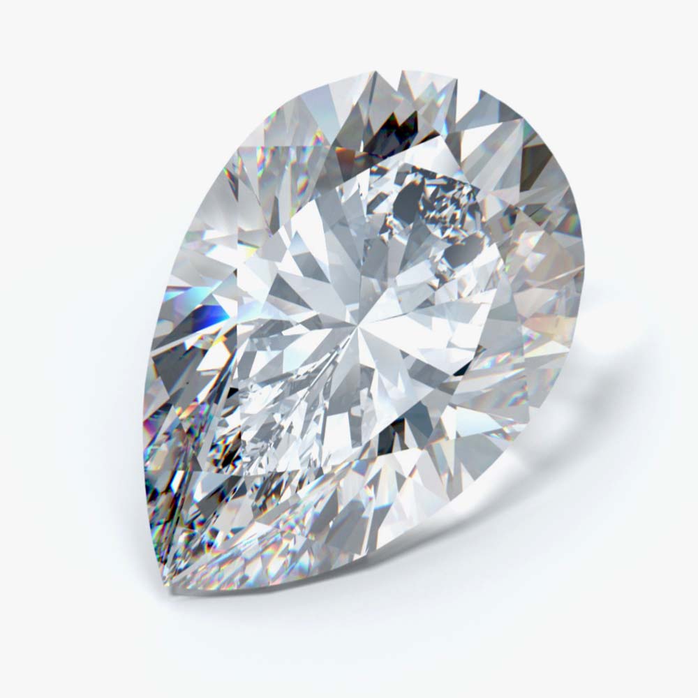 8.05 Carat Pear Shaped, Ideal Cut, E Color, VVS2 Clarity, IGI Certified Lab Grown Diamond