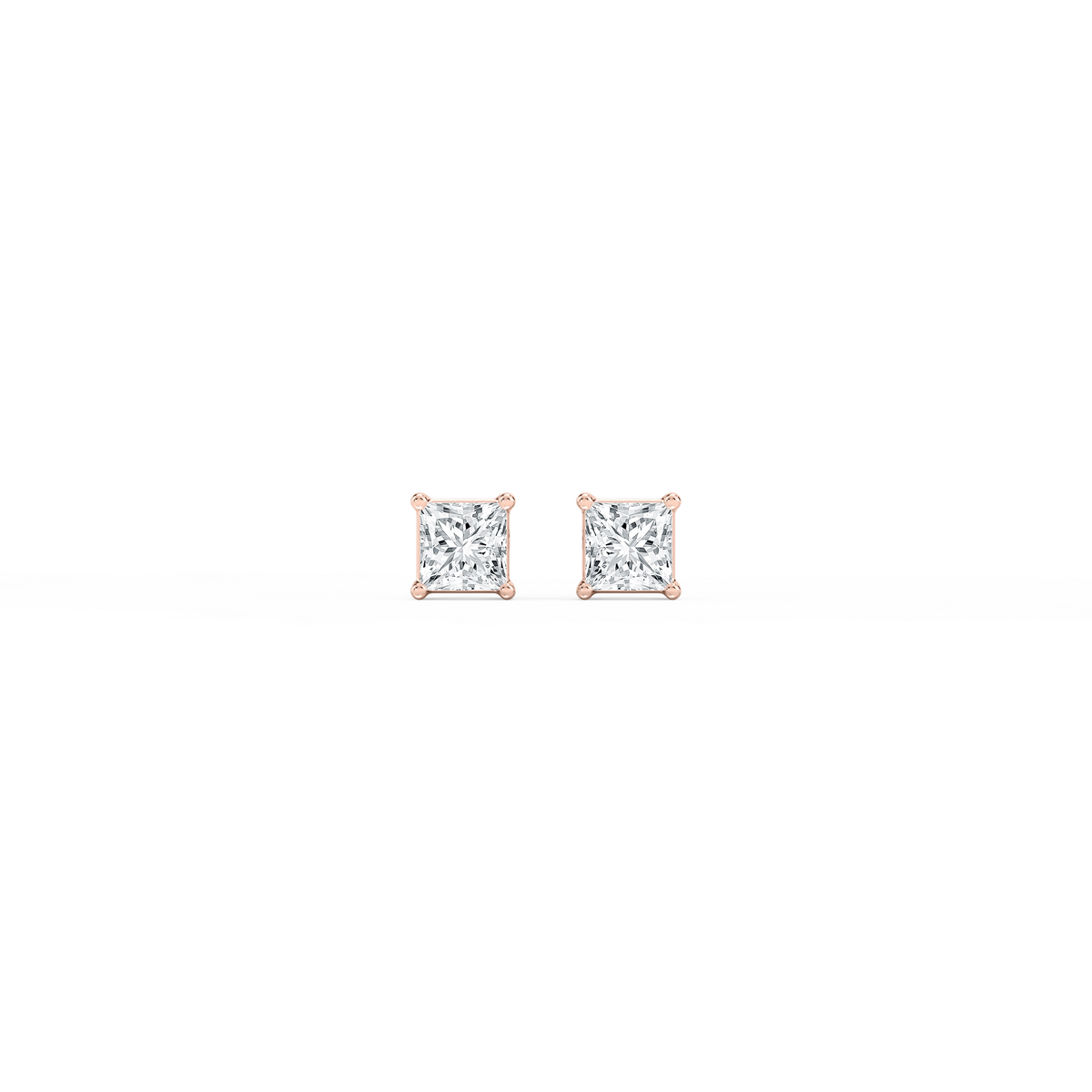 Princess Lab Grown Diamond Classic Four Prong Stud Earrings