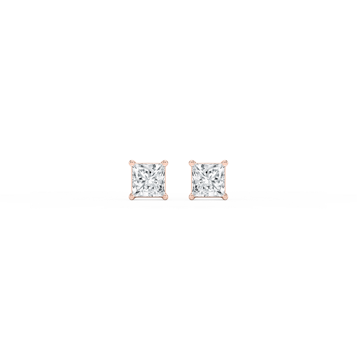 Princess Lab Grown Diamond Classic Four Prong Stud Earrings