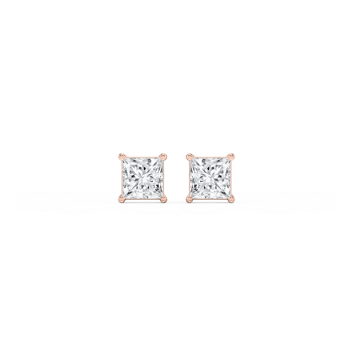 Princess Lab Grown Diamond Classic Four Prong Stud Earrings