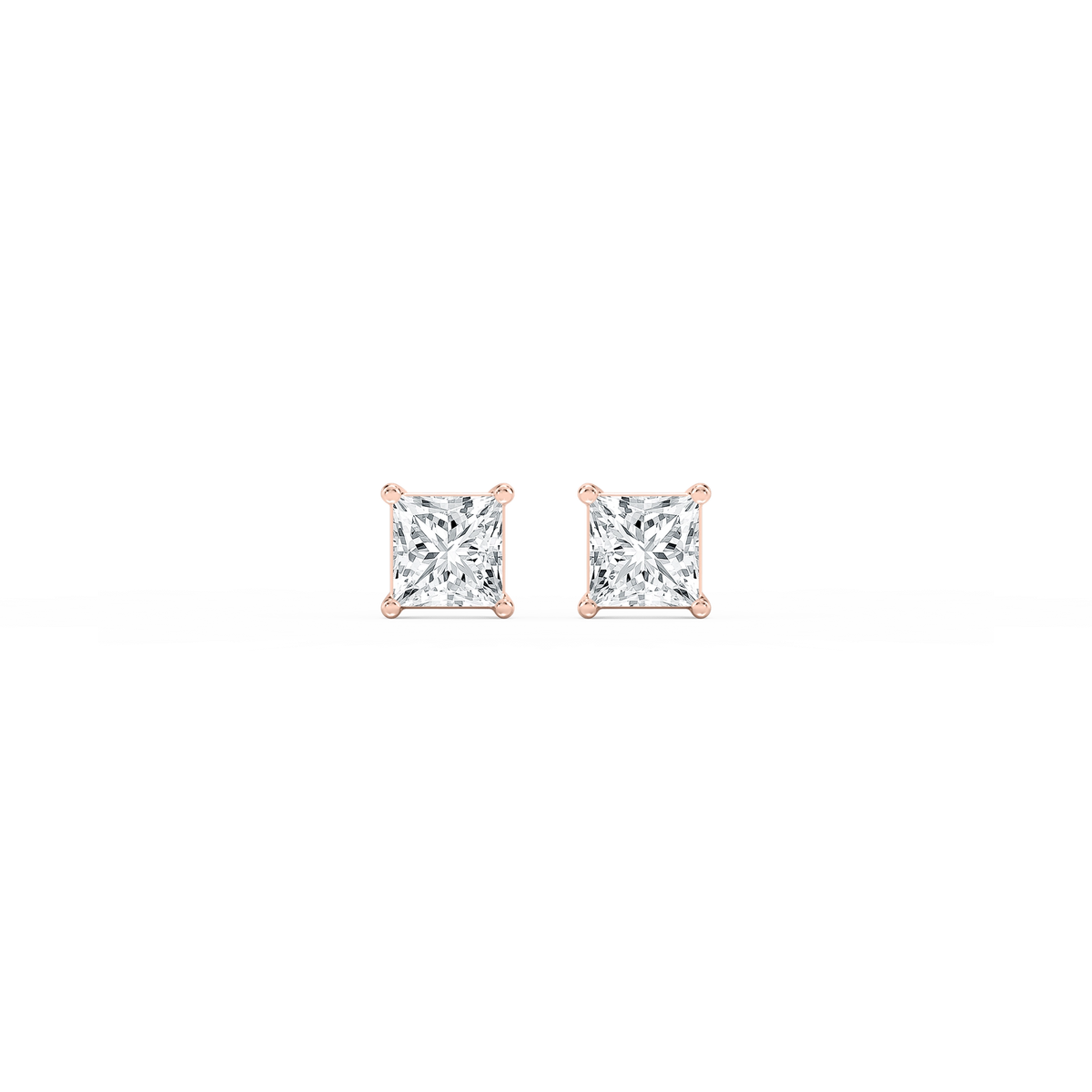 Princess Lab Grown Diamond Classic Four Prong Stud Earrings
