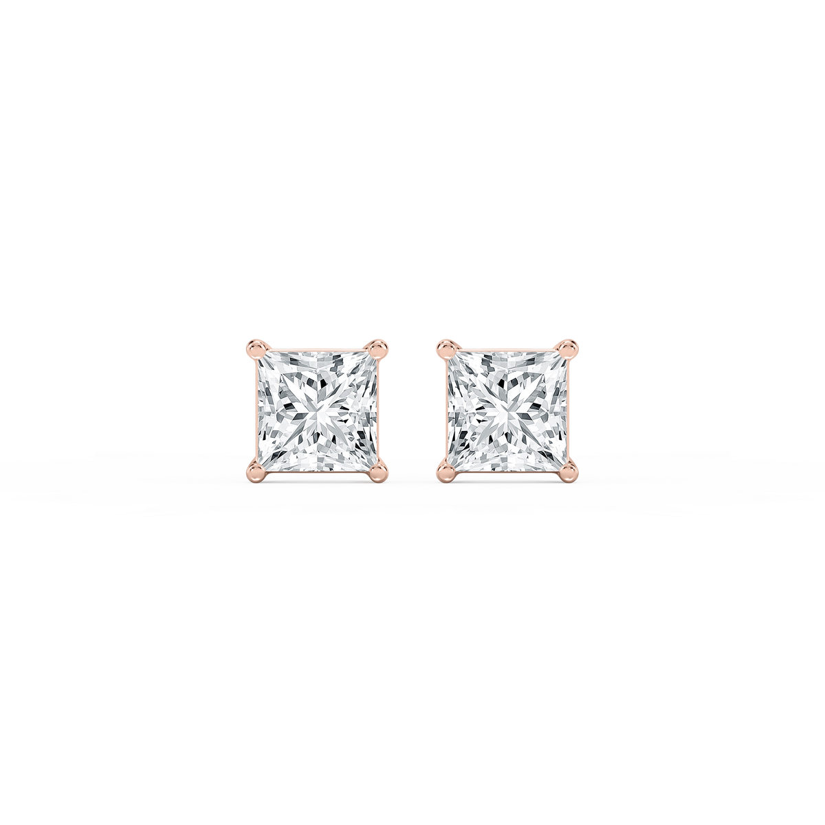 Princess Lab Grown Diamond Classic Four Prong Stud Earrings