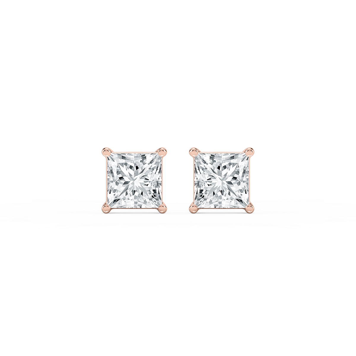 Princess Lab Grown Diamond Classic Four Prong Stud Earrings