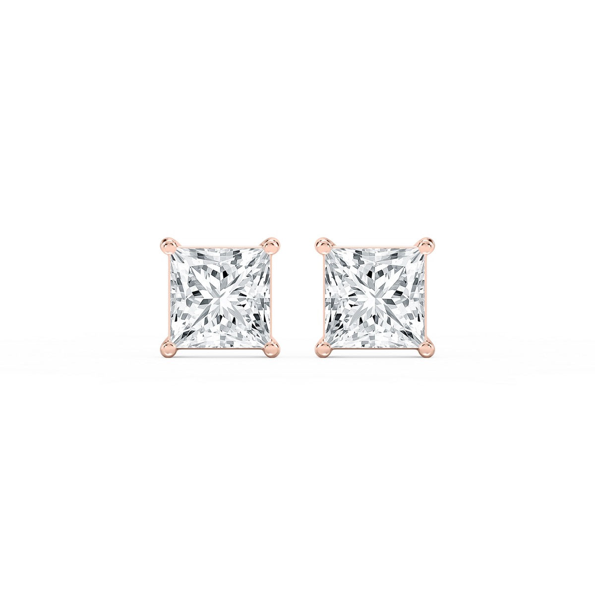 Princess Lab Grown Diamond Classic Four Prong Stud Earrings