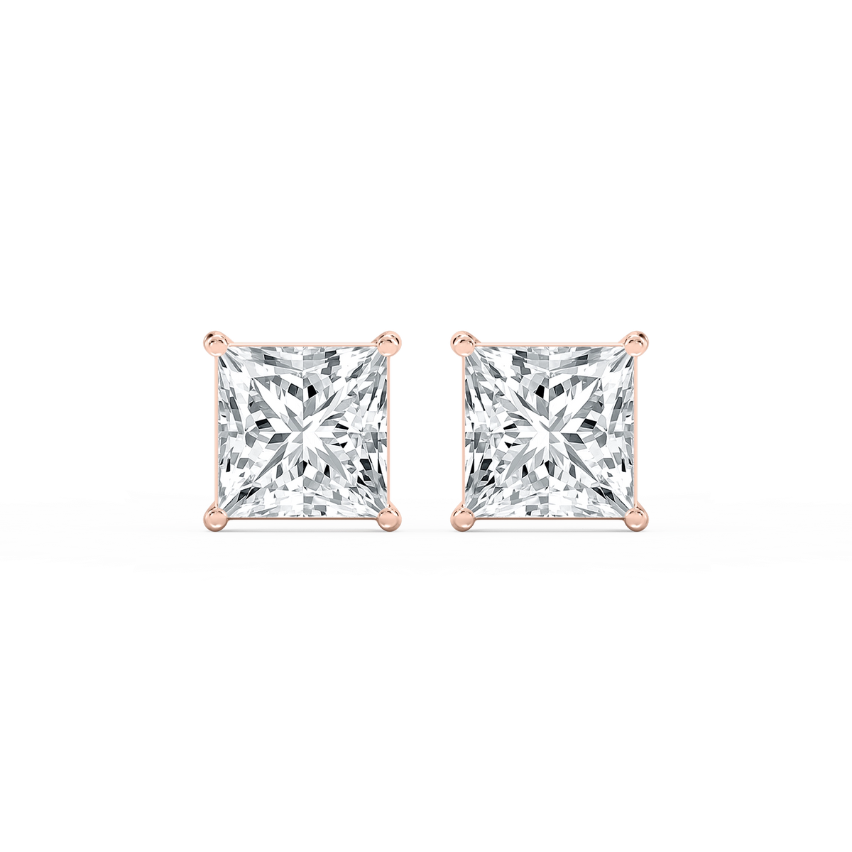 Princess Lab Grown Diamond Classic Four Prong Stud Earrings