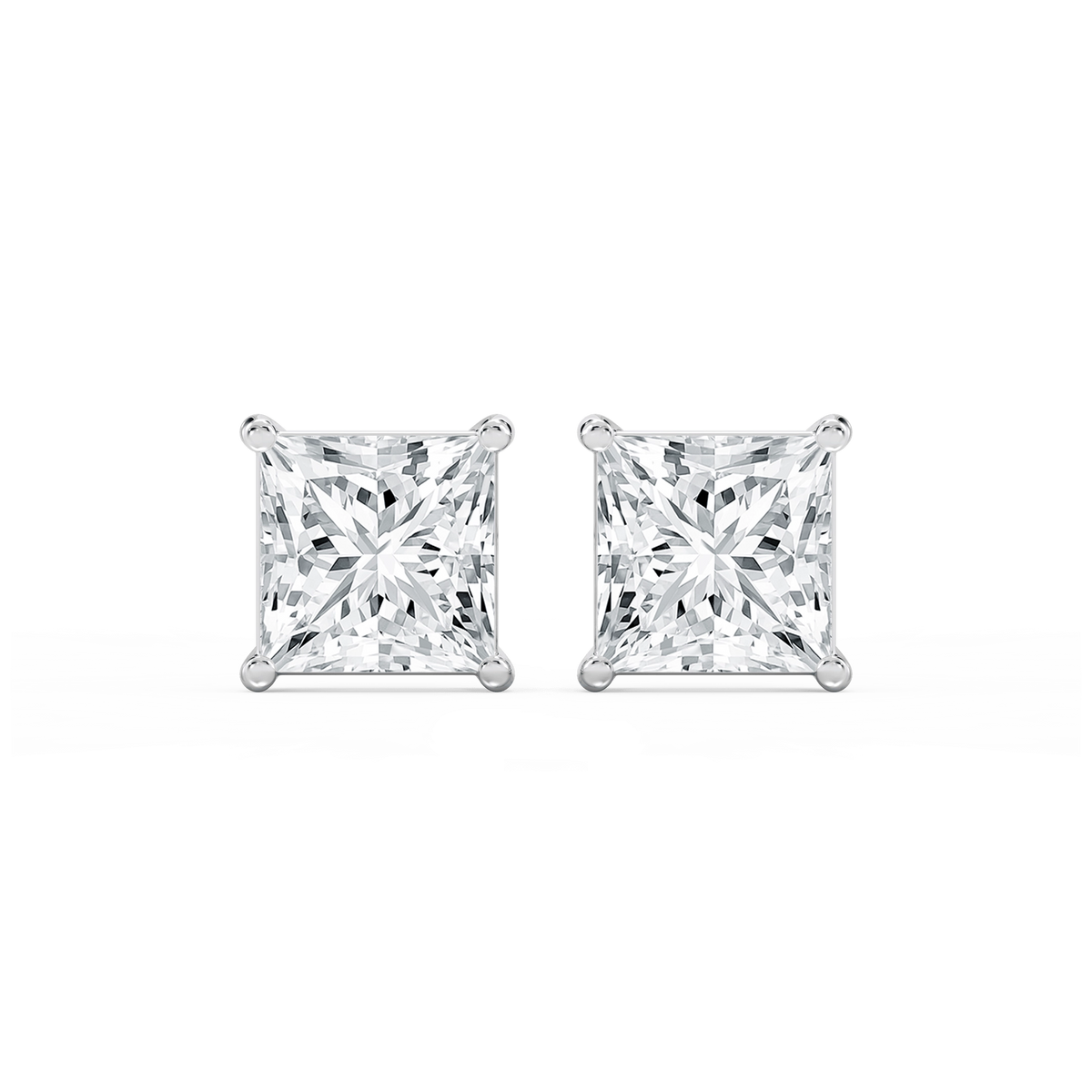 Princess Lab Grown Diamond Classic Four Prong Stud Earrings