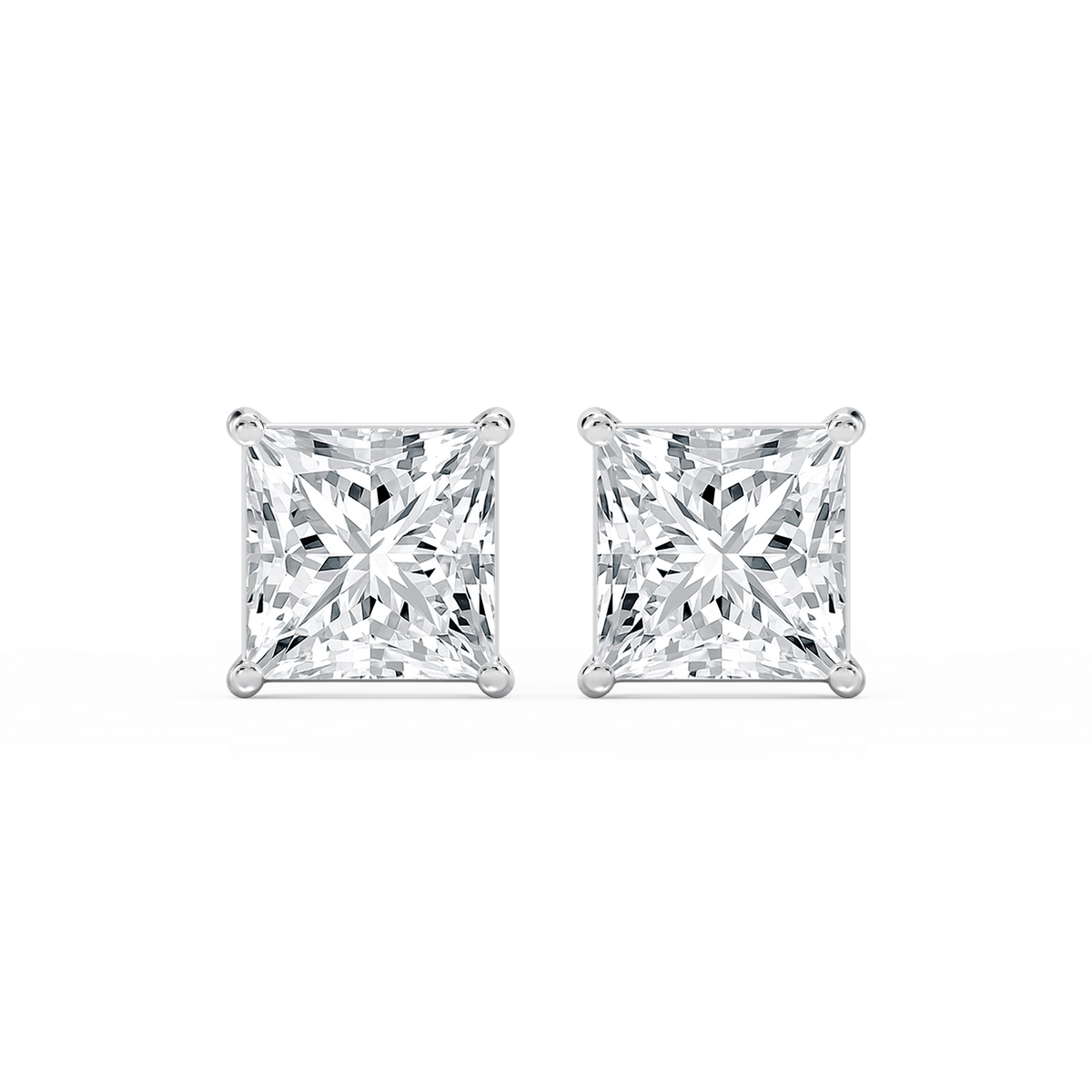 Princess Lab Grown Diamond Classic Four Prong Stud Earrings