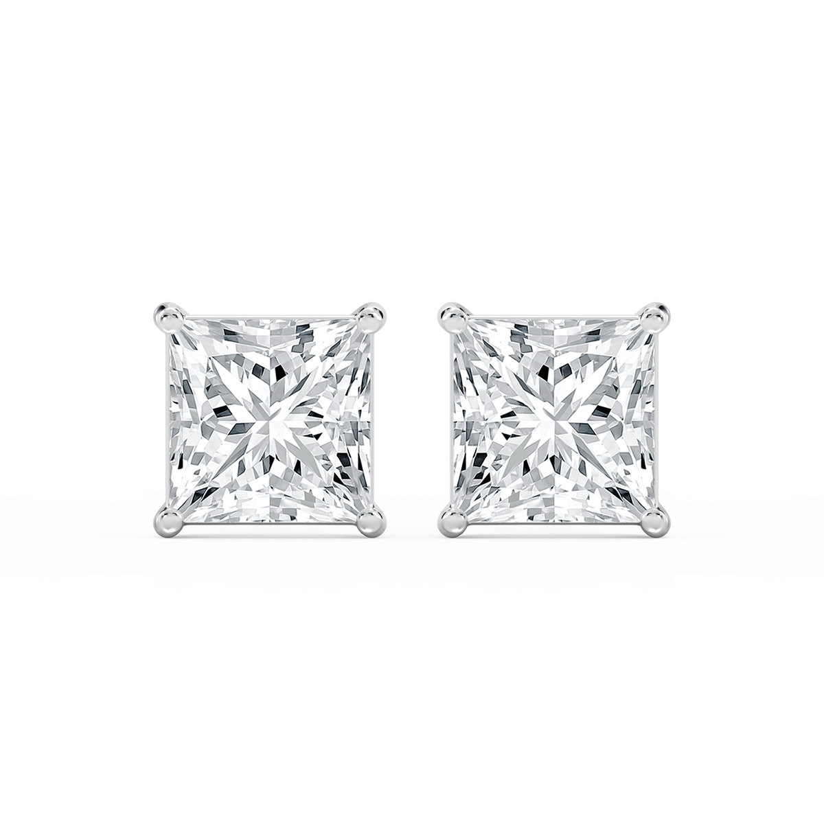 Princess Lab Grown Diamond Classic Four Prong Stud Earrings