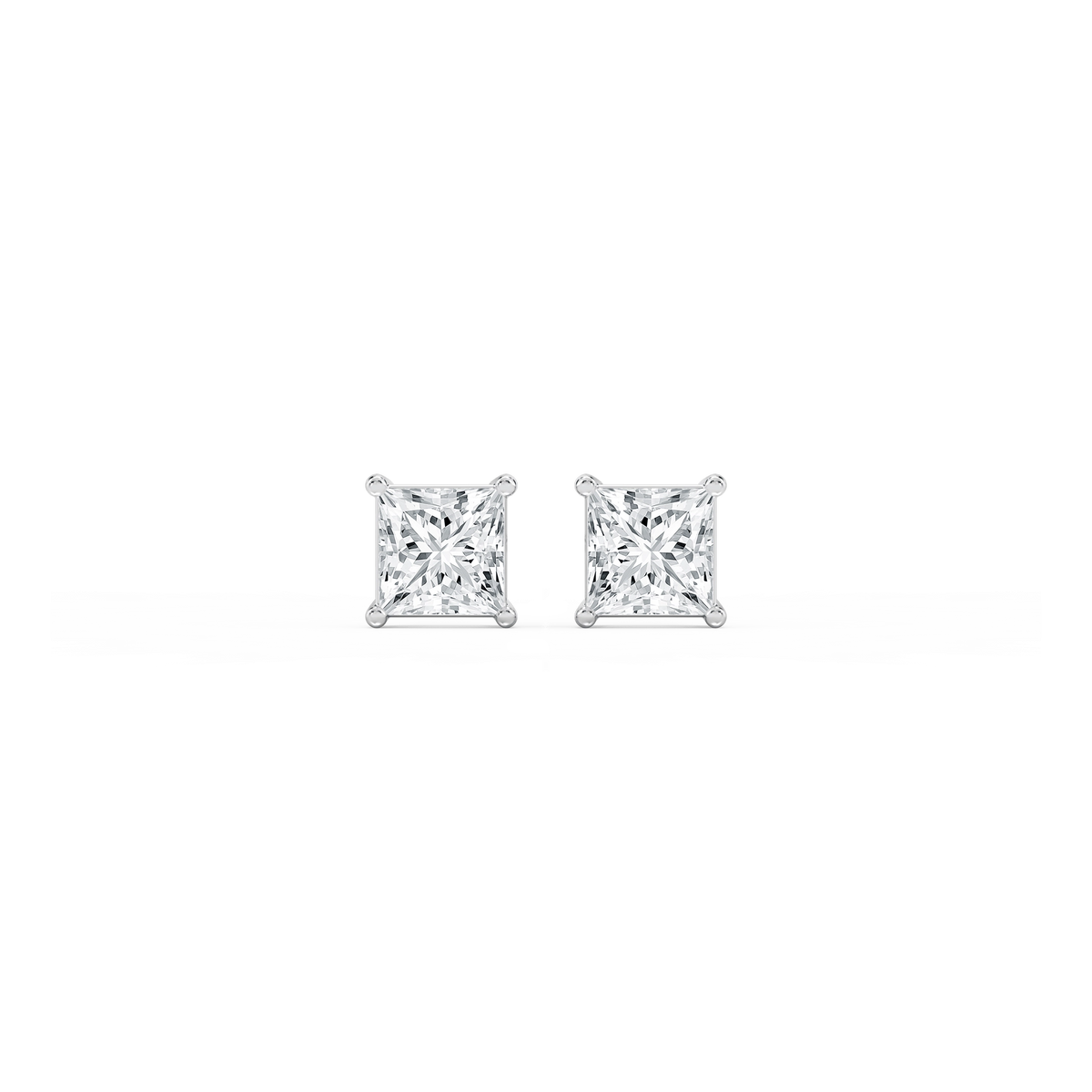 Princess Lab Grown Diamond Classic Four Prong Stud Earrings