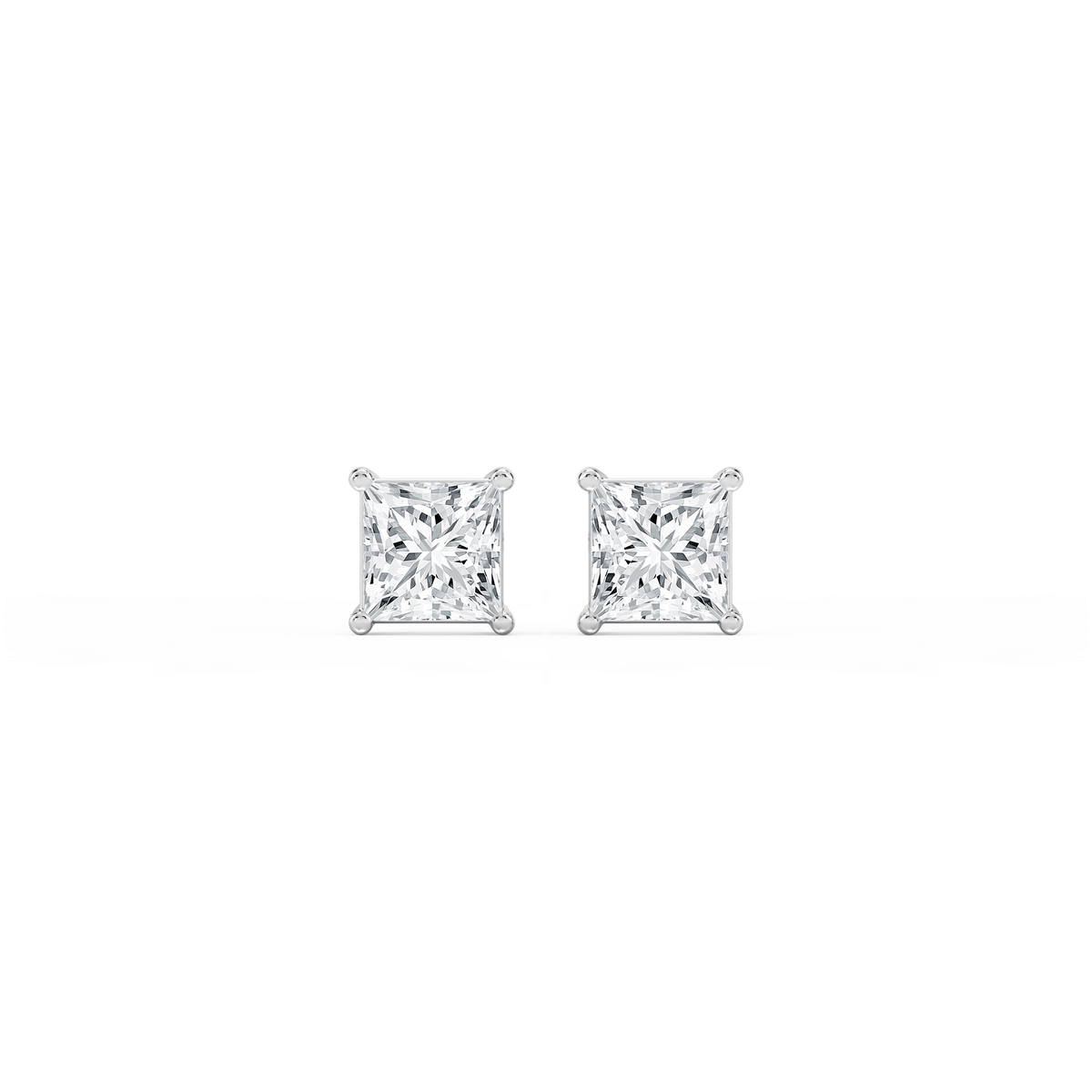 Princess Lab Grown Diamond Classic Four Prong Stud Earrings
