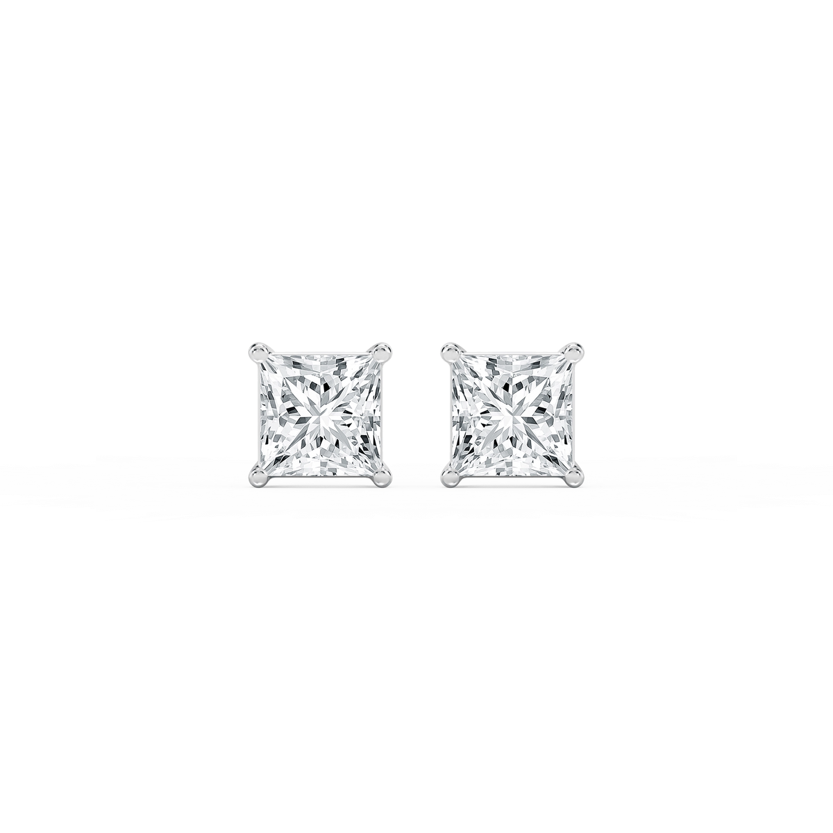 Princess Lab Grown Diamond Classic Four Prong Stud Earrings