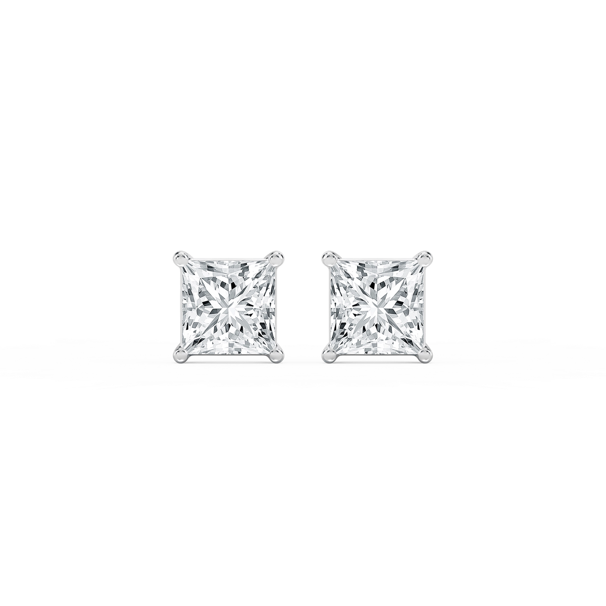 Princess Lab Grown Diamond Classic Four Prong Stud Earrings