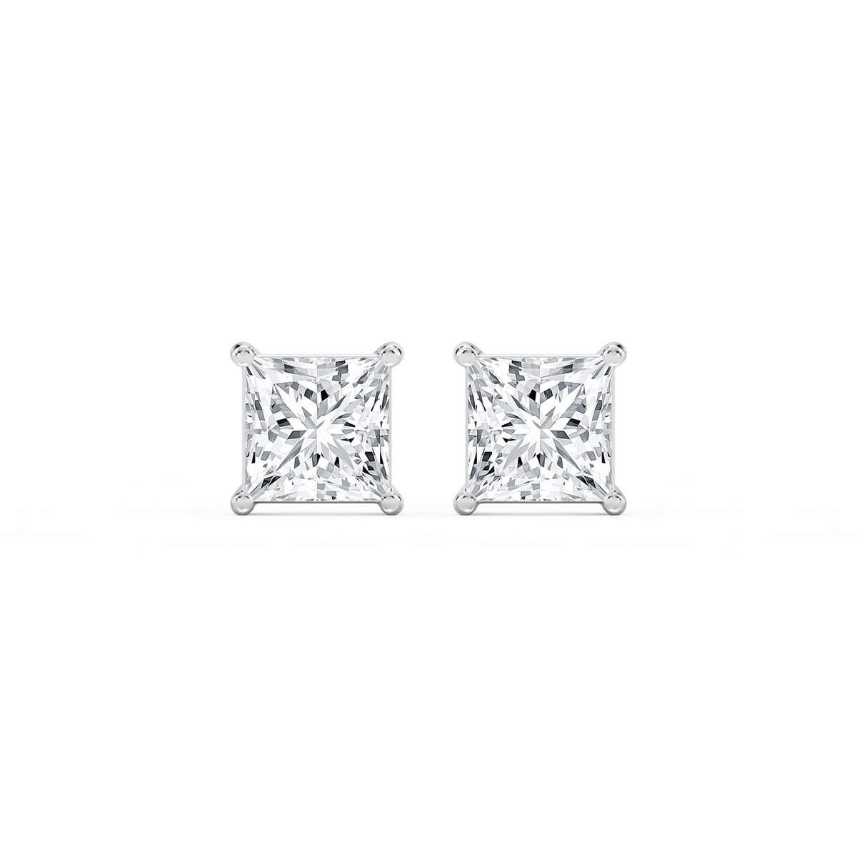 Princess Lab Grown Diamond Classic Four Prong Stud Earrings