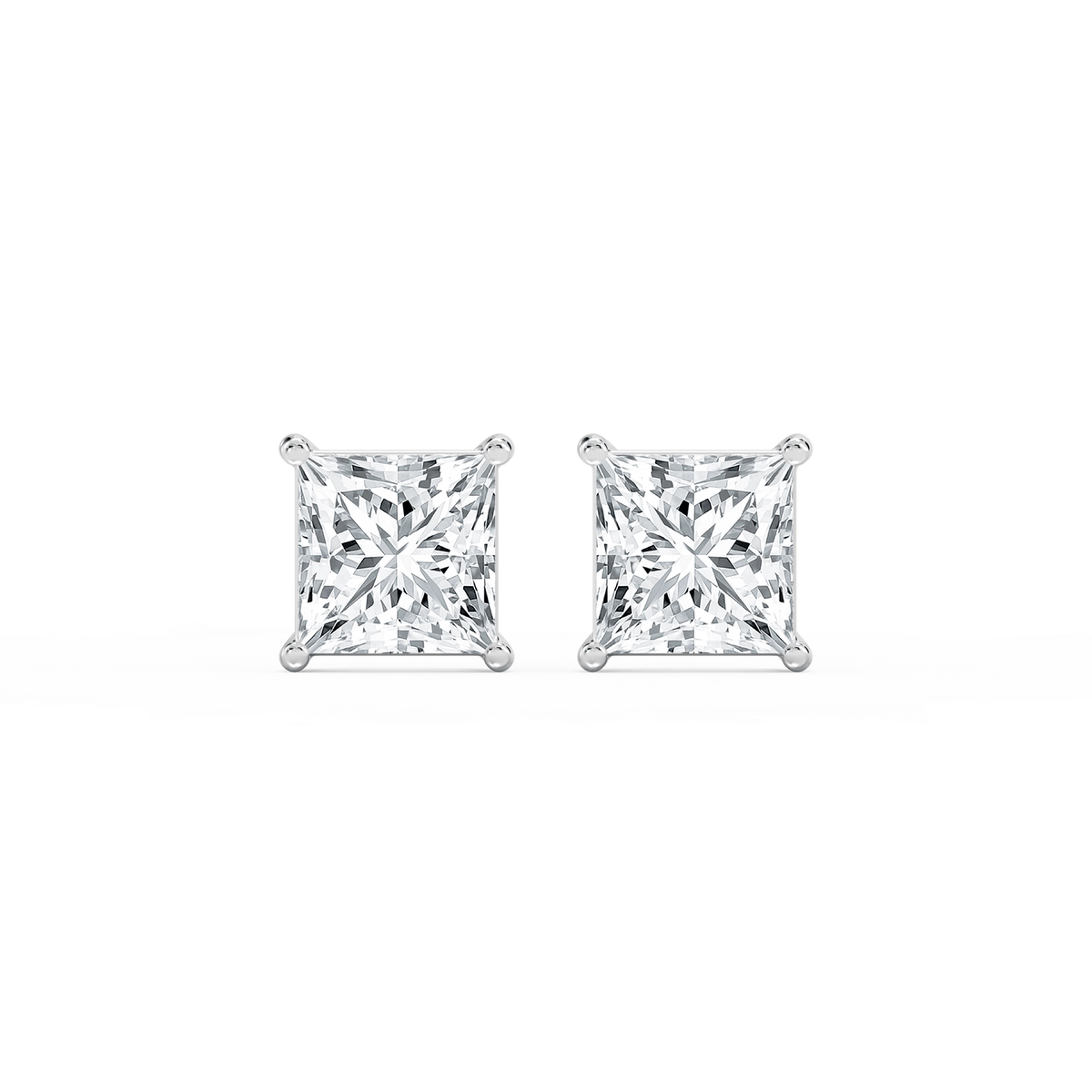 Princess Lab Grown Diamond Classic Four Prong Stud Earrings
