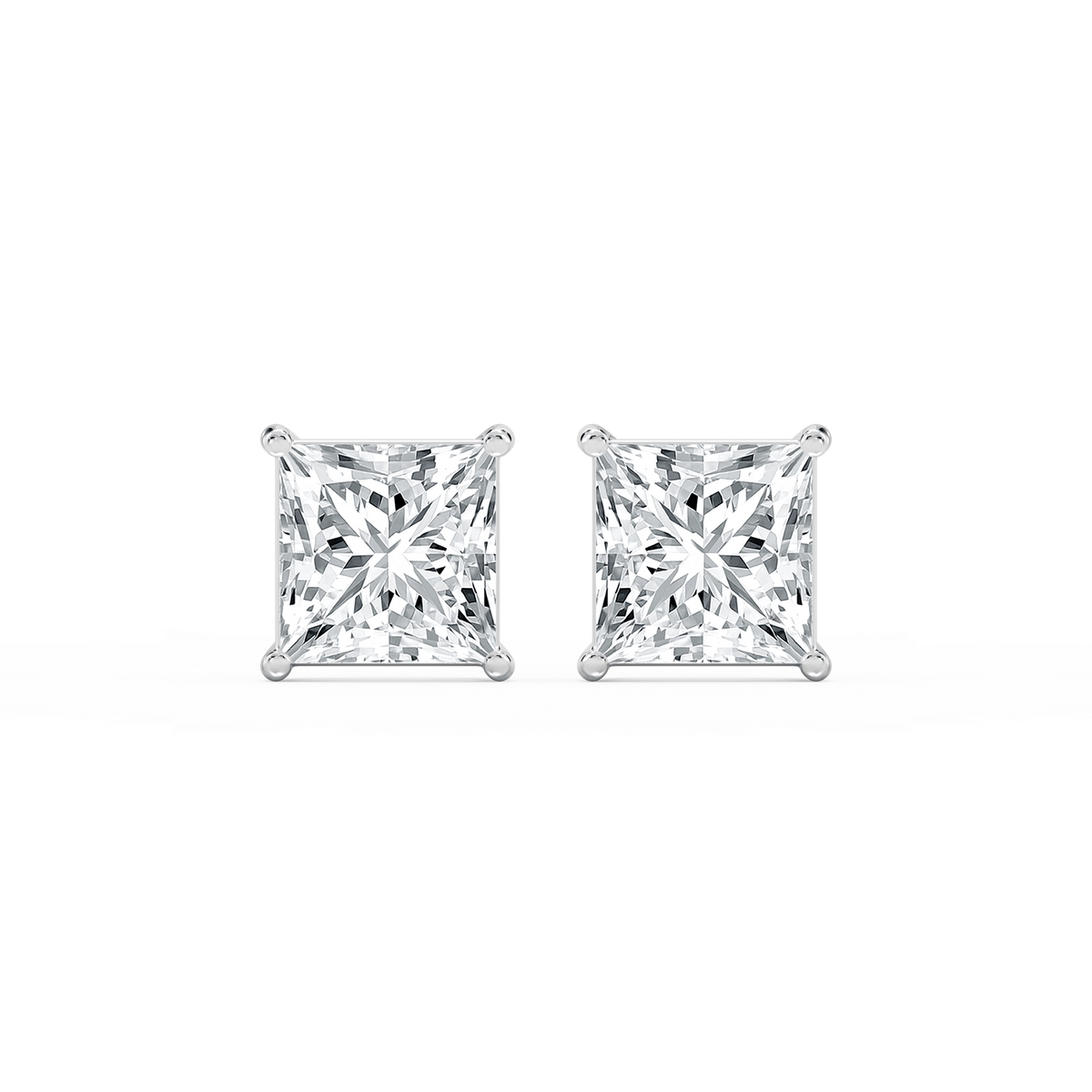 Princess Lab Grown Diamond Classic Four Prong Stud Earrings