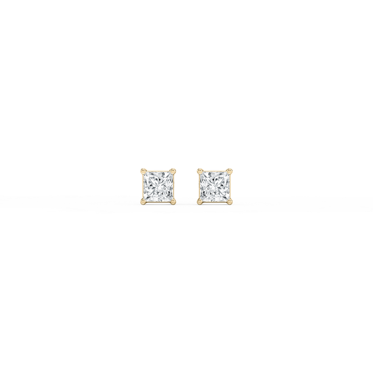 Princess Lab Grown Diamond Classic Four Prong Stud Earrings
