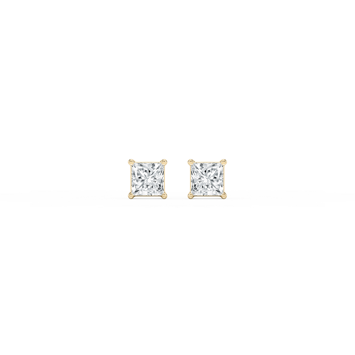 Princess Lab Grown Diamond Classic Four Prong Stud Earrings