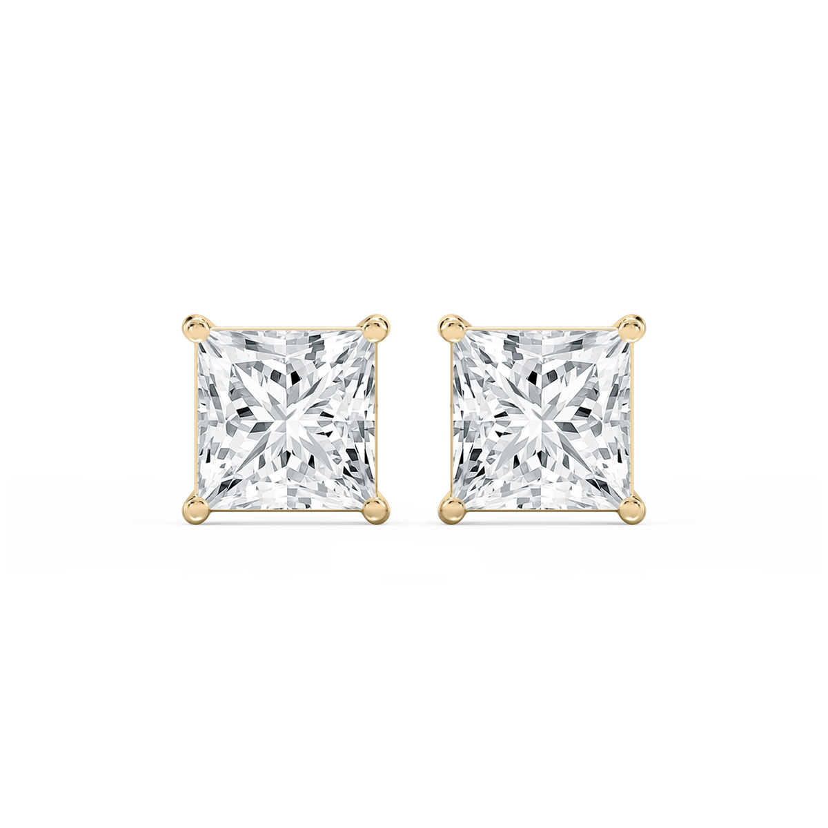 Princess Lab Grown Diamond Classic Four Prong Stud Earrings