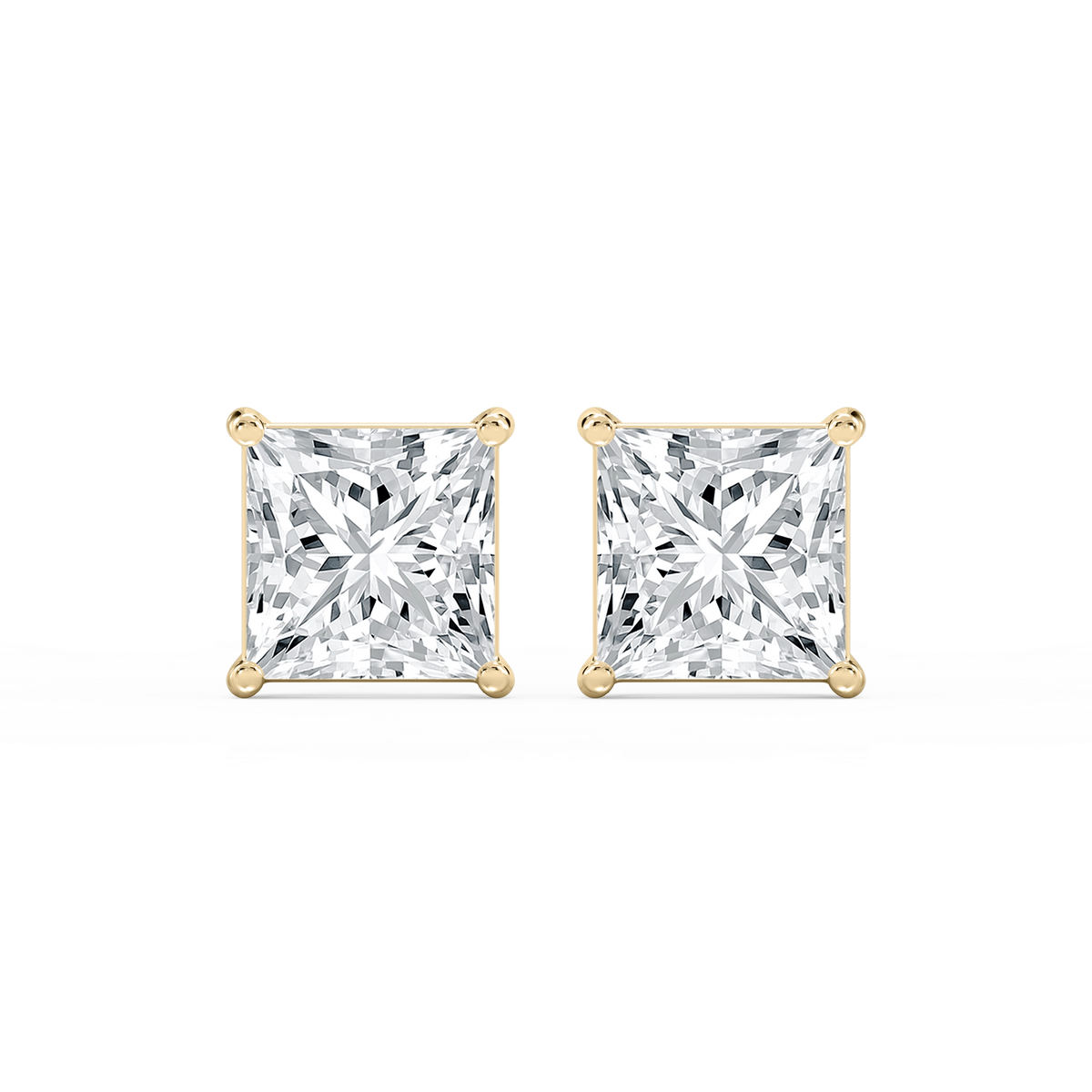 Princess Lab Grown Diamond Classic Four Prong Stud Earrings