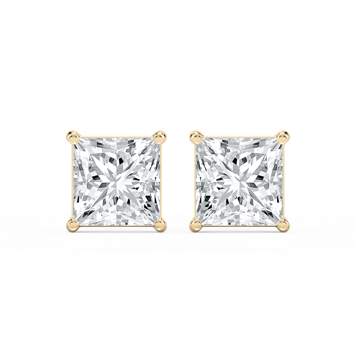 Princess Lab Grown Diamond Classic Four Prong Stud Earrings