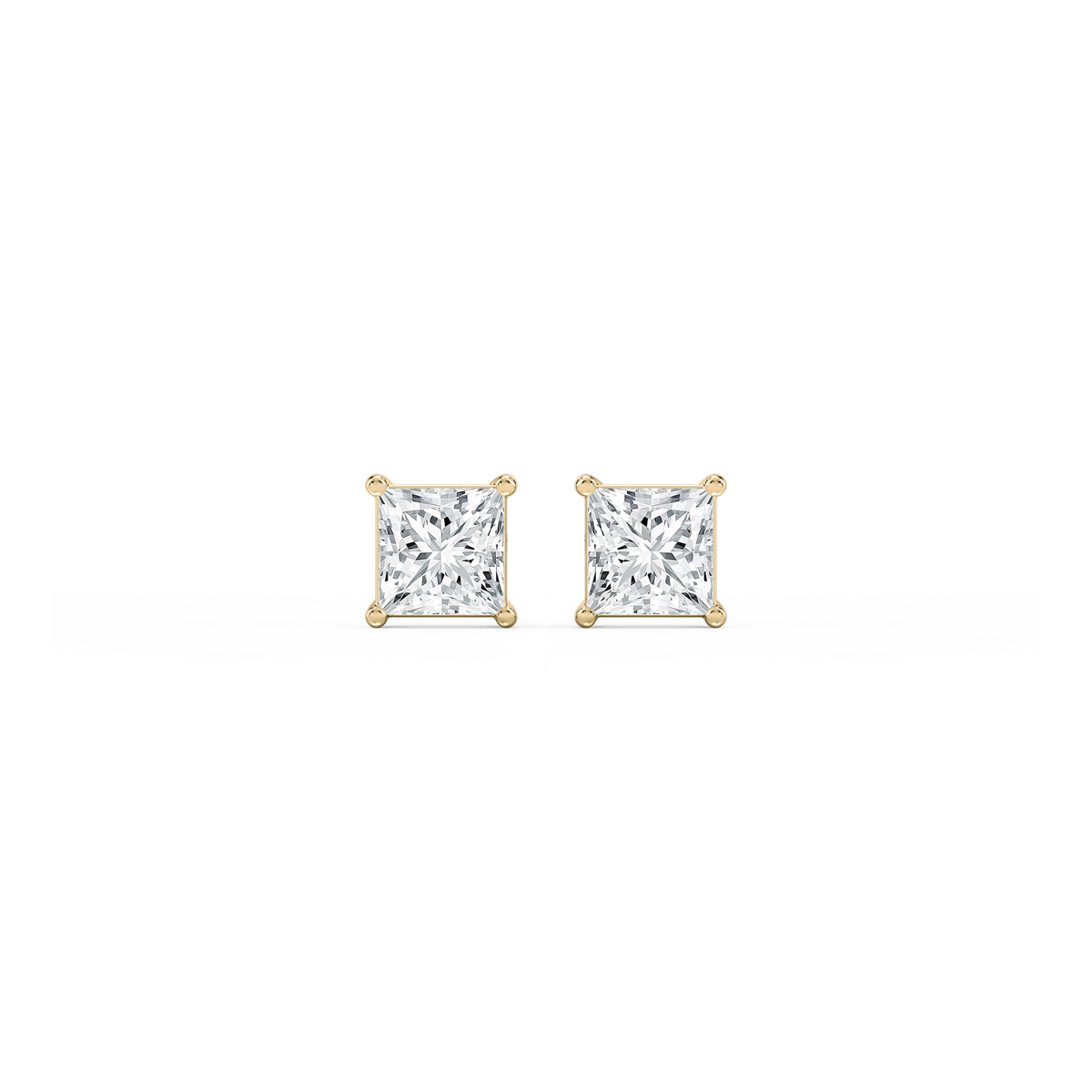 Princess Lab Grown Diamond Classic Four Prong Stud Earrings