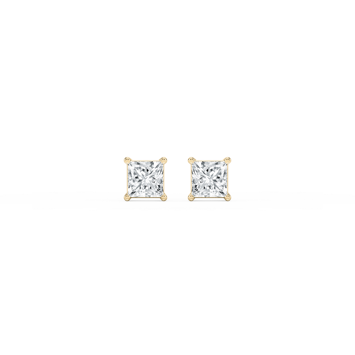 Princess Lab Grown Diamond Classic Four Prong Stud Earrings