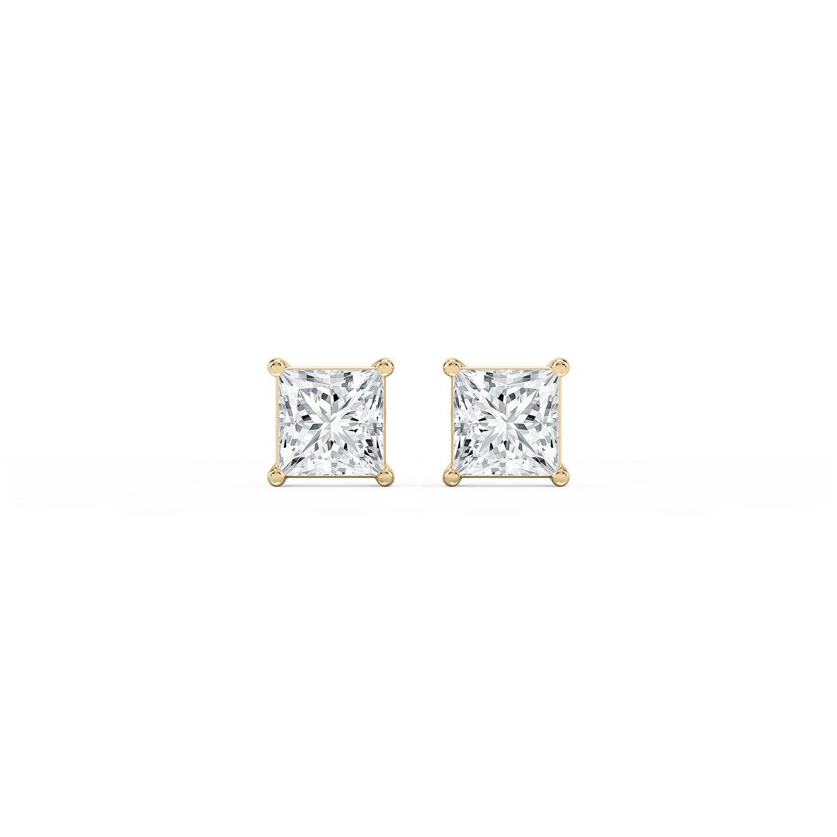 Princess Lab Grown Diamond Classic Four Prong Stud Earrings