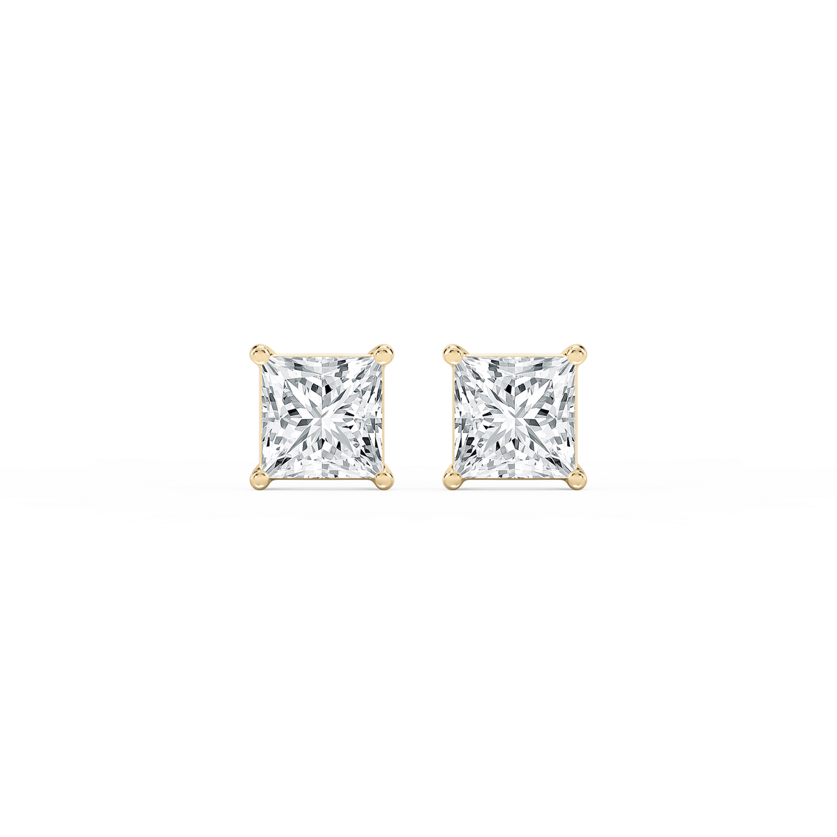 Princess Lab Grown Diamond Classic Four Prong Stud Earrings
