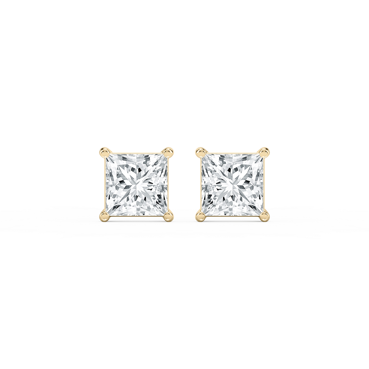 Princess Lab Grown Diamond Classic Four Prong Stud Earrings